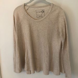 Free People Small Waffle Long Sleeve Small
